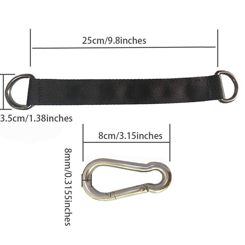 AIVOOF Tree Swing Straps, 1 PCS 25cm / 9.8inches Heavy Duty Hanging Kit with Carabiner, Holds 220 lbs, Perfect for Swing Seat, Hammock, Plank - Image 5